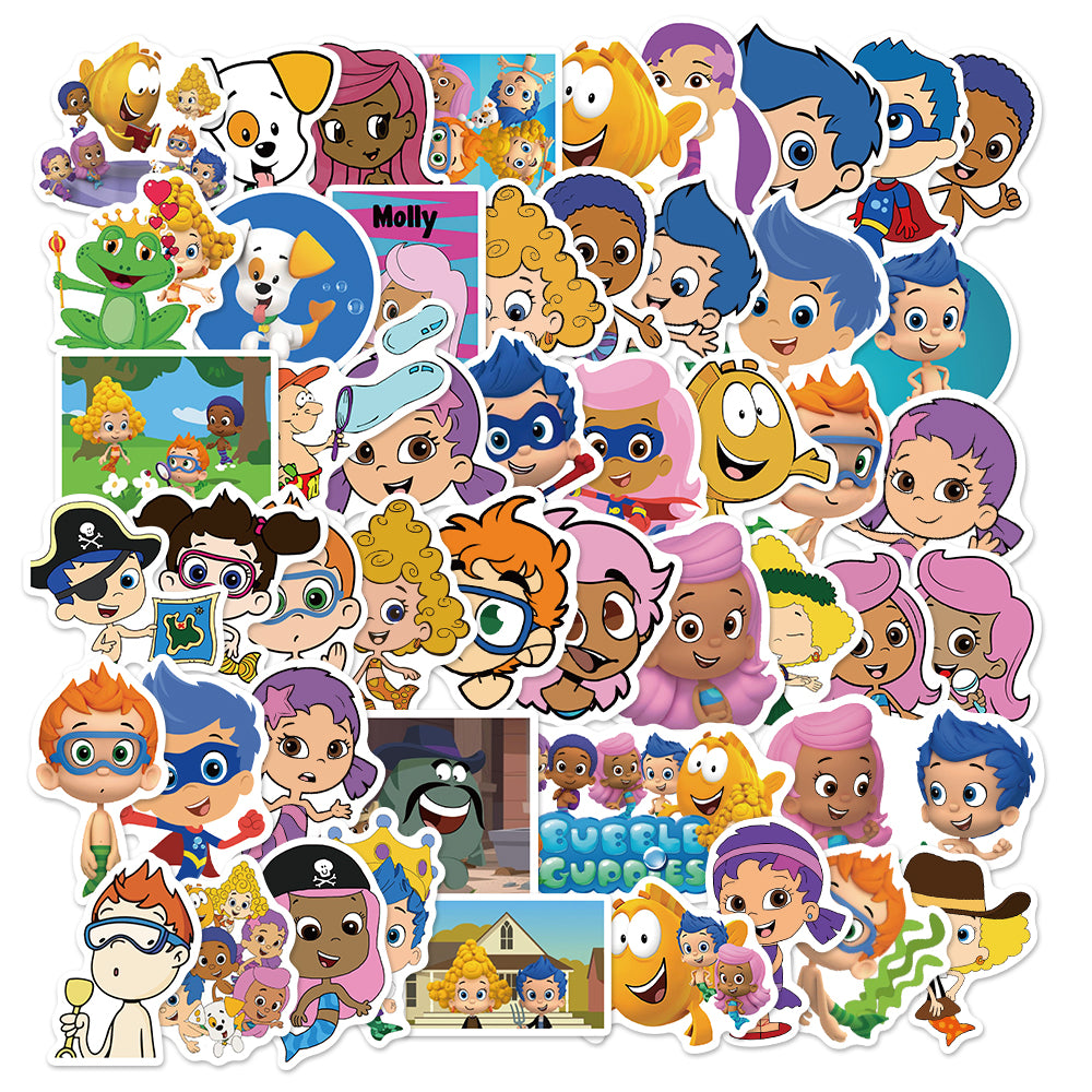 50ocs Bubble Guppies 1 Kids Cartoon Stickers