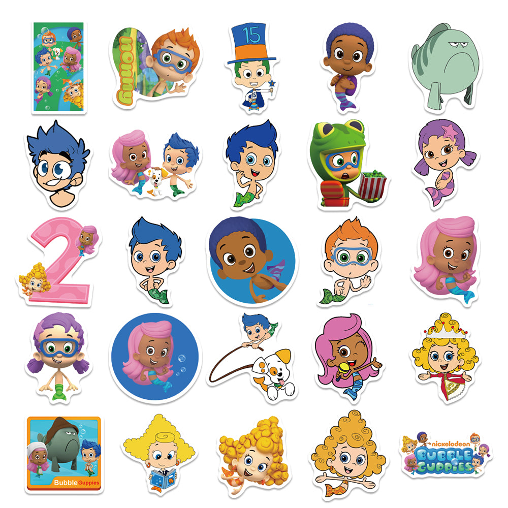 50pcs Bubble Guppies 2 Kids Cartoon Stickers