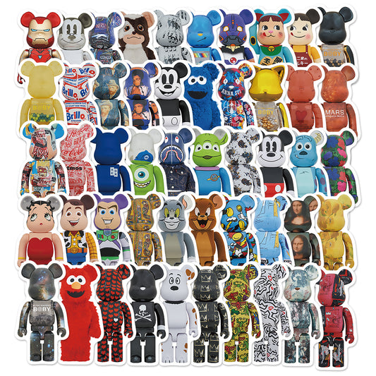 50pcs Bearbrick Fashion Brand Stickers