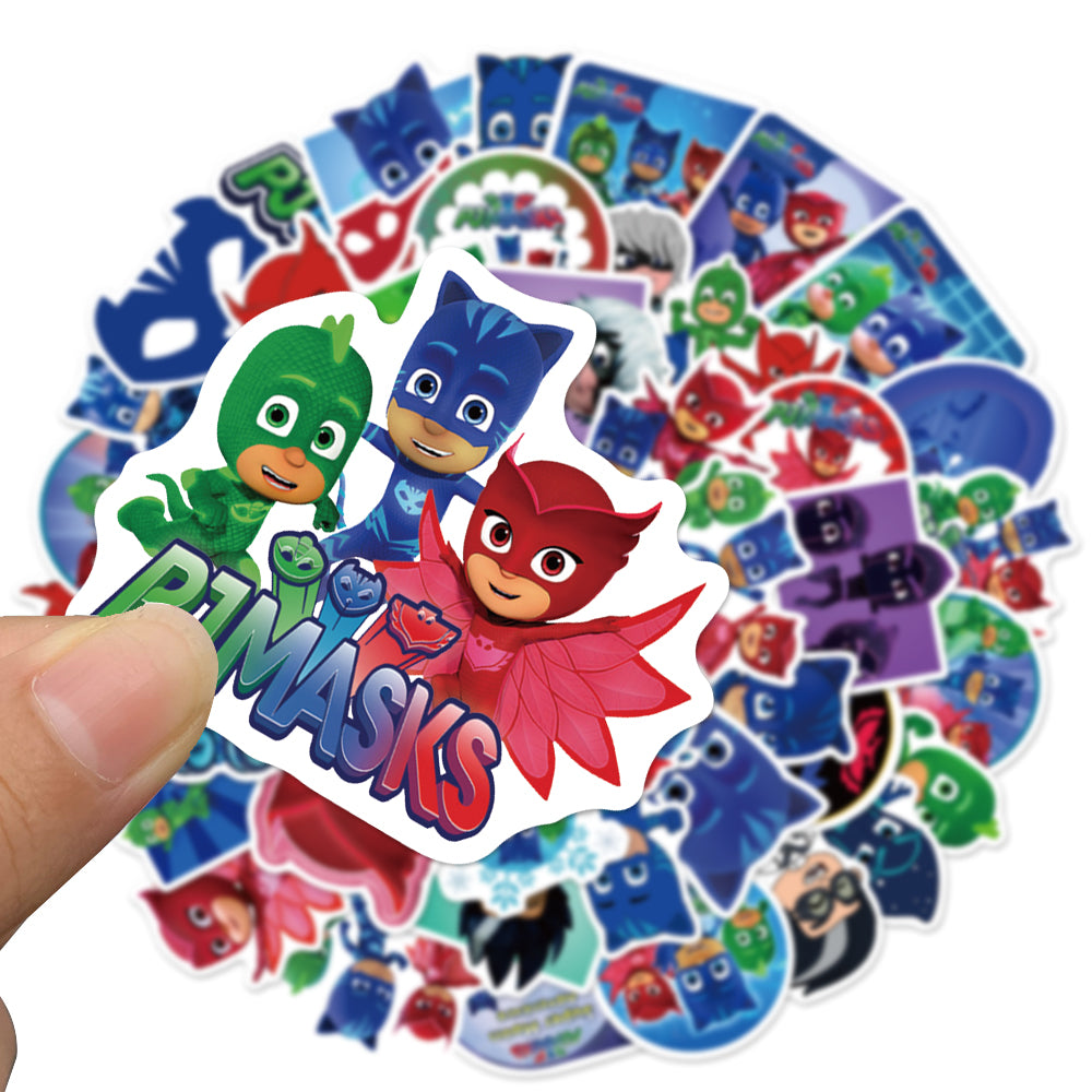 50pcs PJ Masks Kids Cartoon Stickers