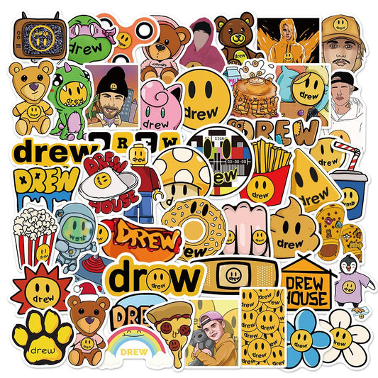 50pcs Drew House Fashion Brand Stickers