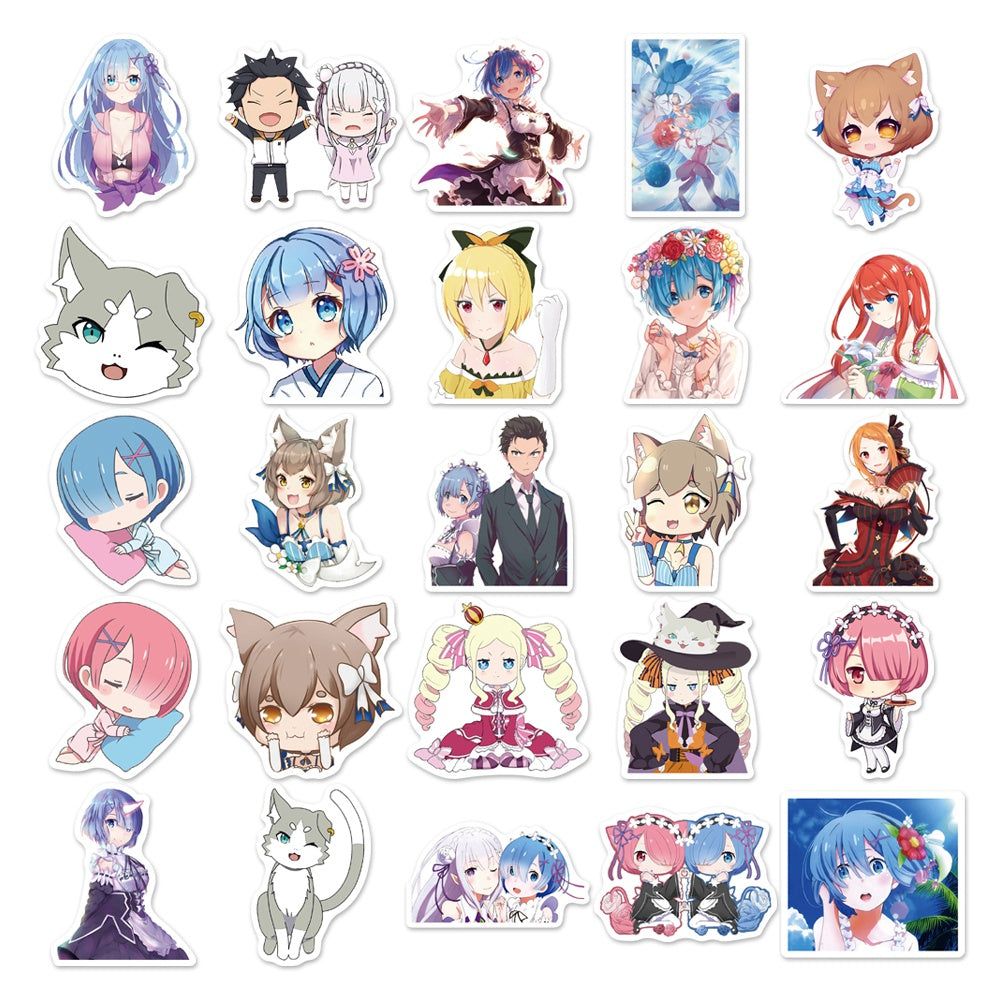 50pcs ReZero Starting Life Japan Anime Stickers