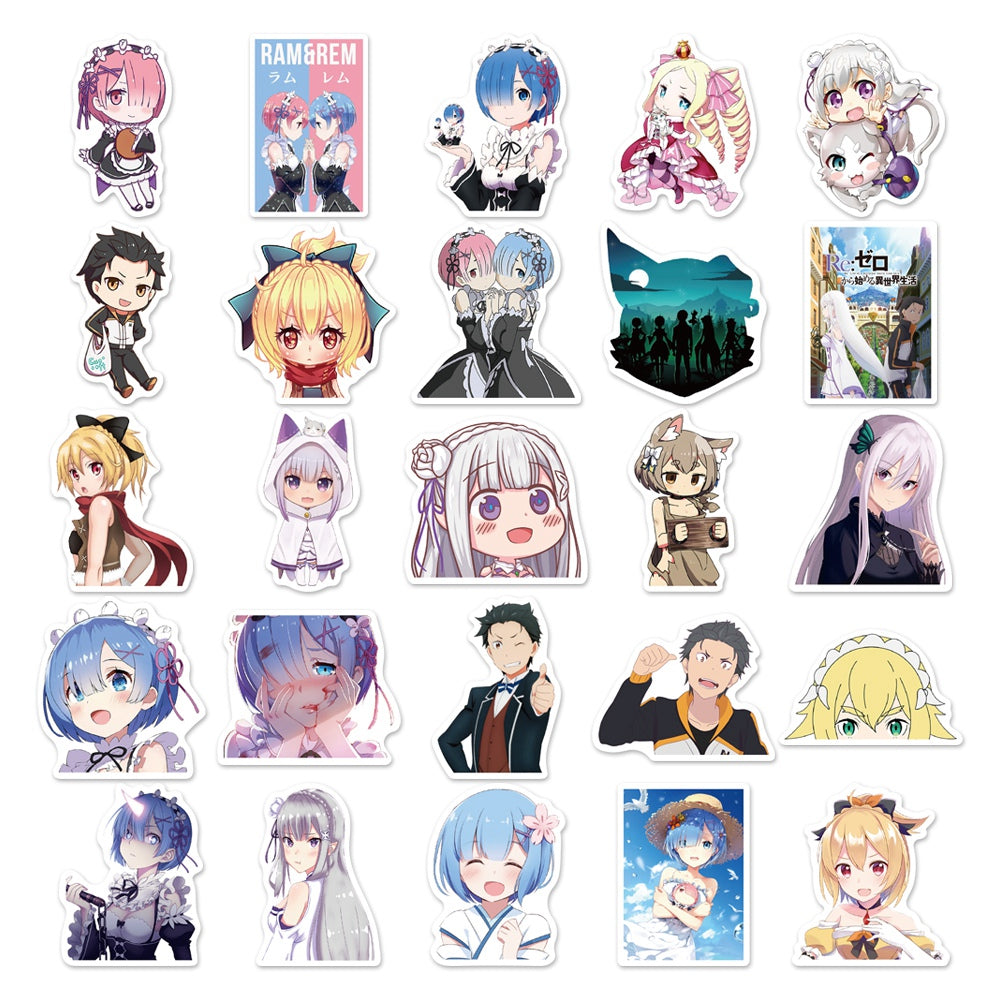 50pcs ReZero Starting Life Japan Anime Stickers