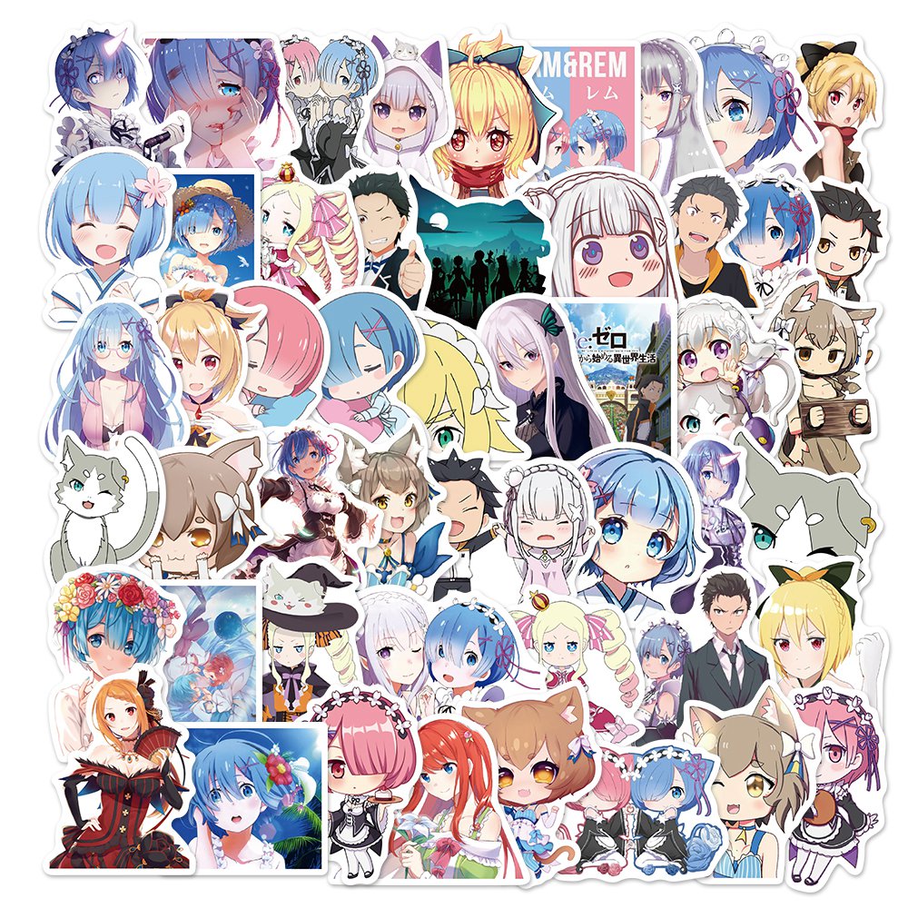 50pcs ReZero Starting Life Japan Anime Stickers