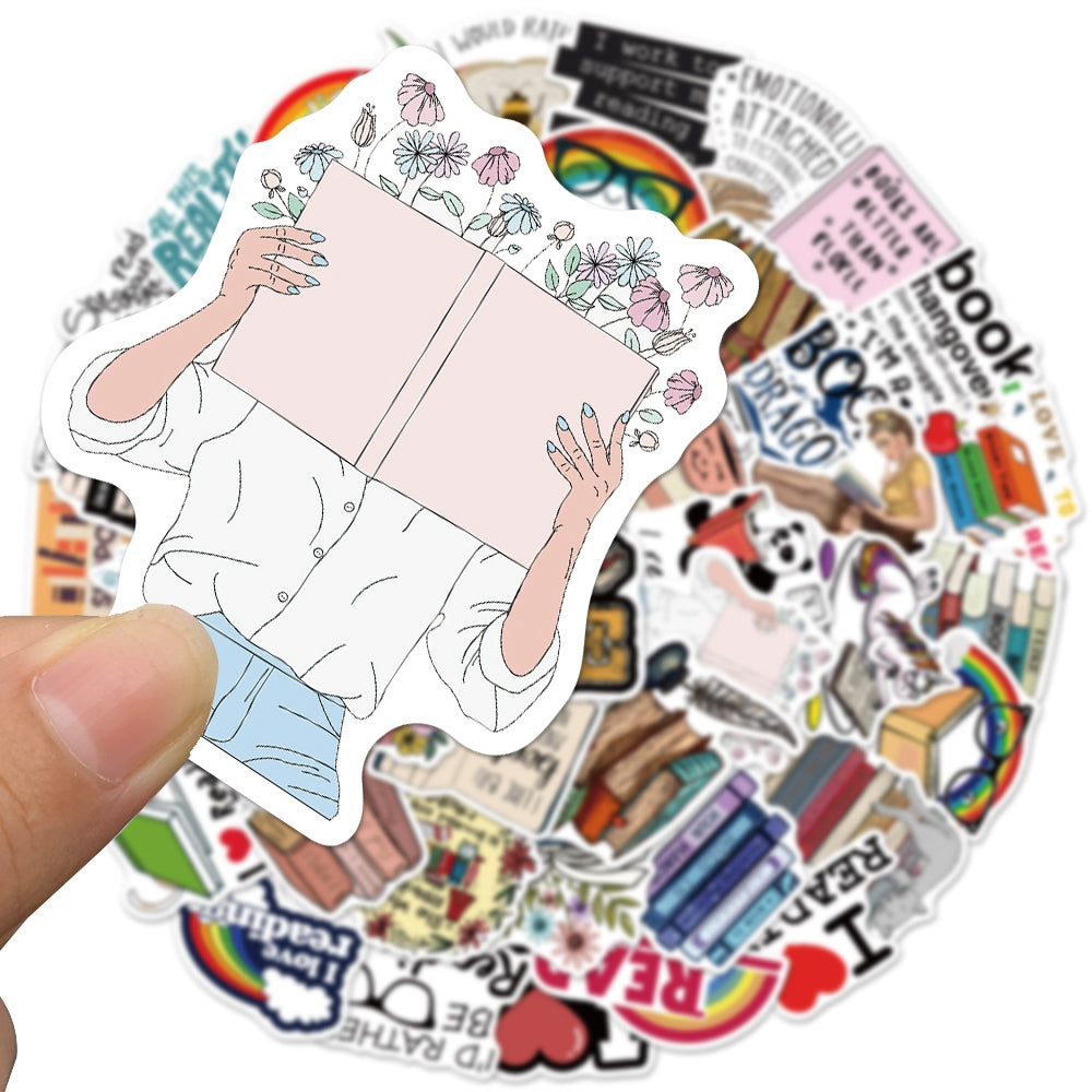 50pcs Books Reading Stickers