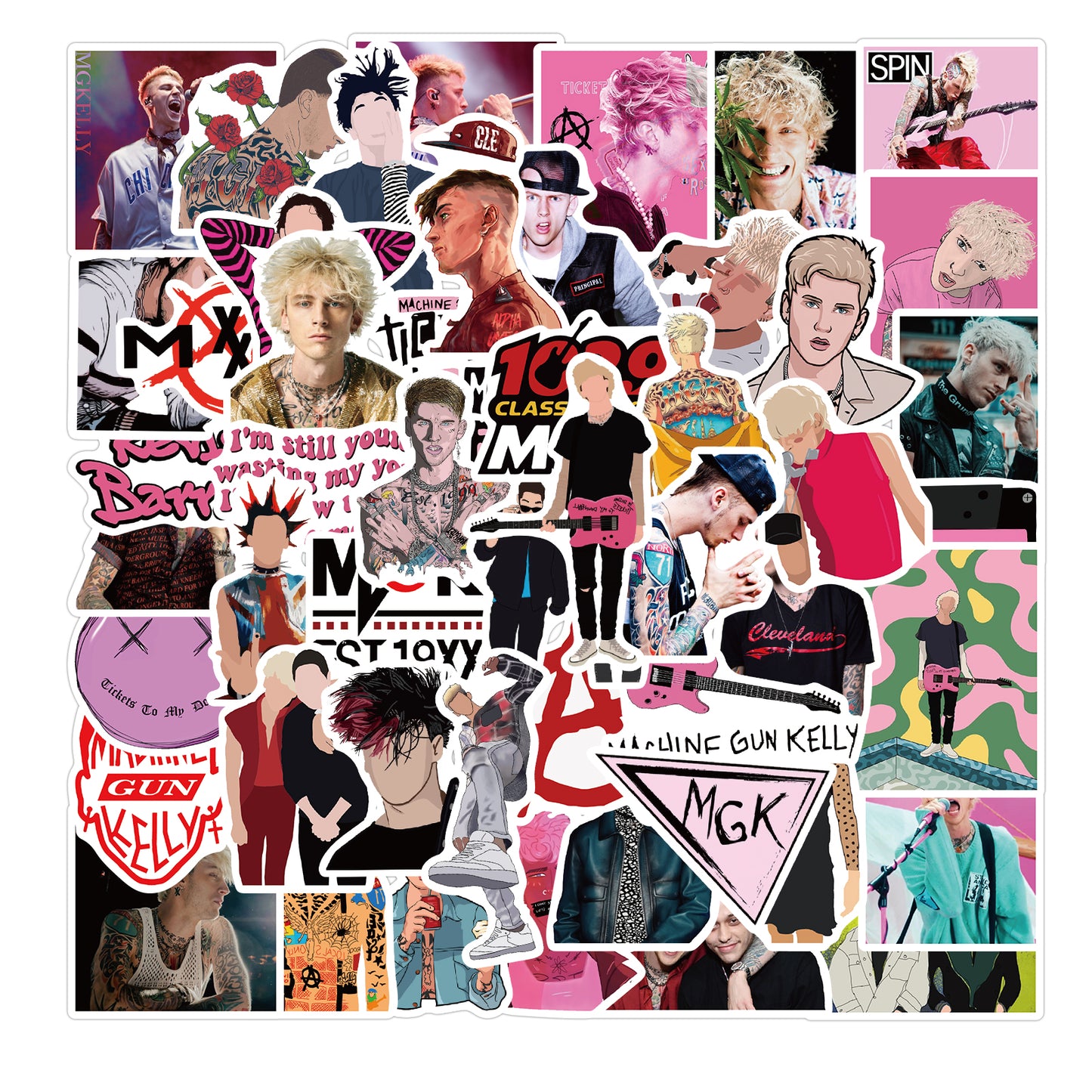 50pcs Machine Gun Kelly 1 Pop Singer Stickers