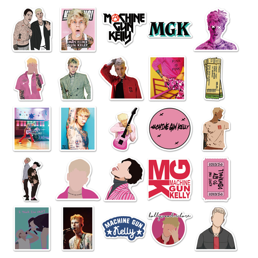 50pcs Machine Gun Kelly 2 Pop Singer Stickers