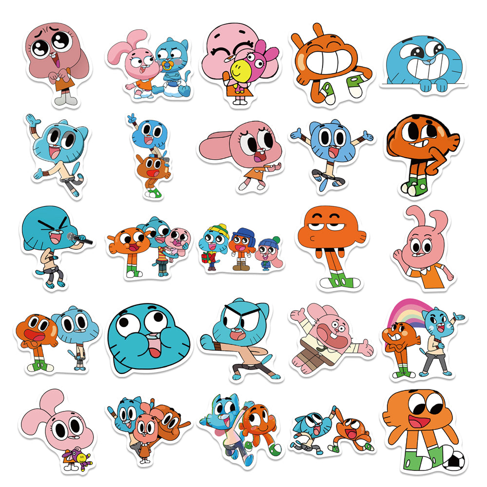 50pcs Amazing World of Gumball 2 Animated Comedy Stickers