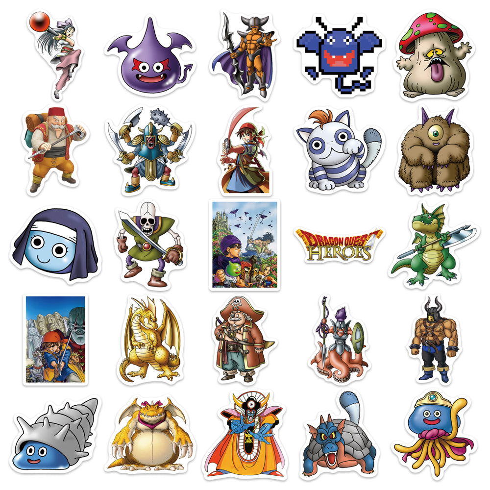 50pcs Dragon Quest 1 Doragon Kuesuto RPG Game Stickers