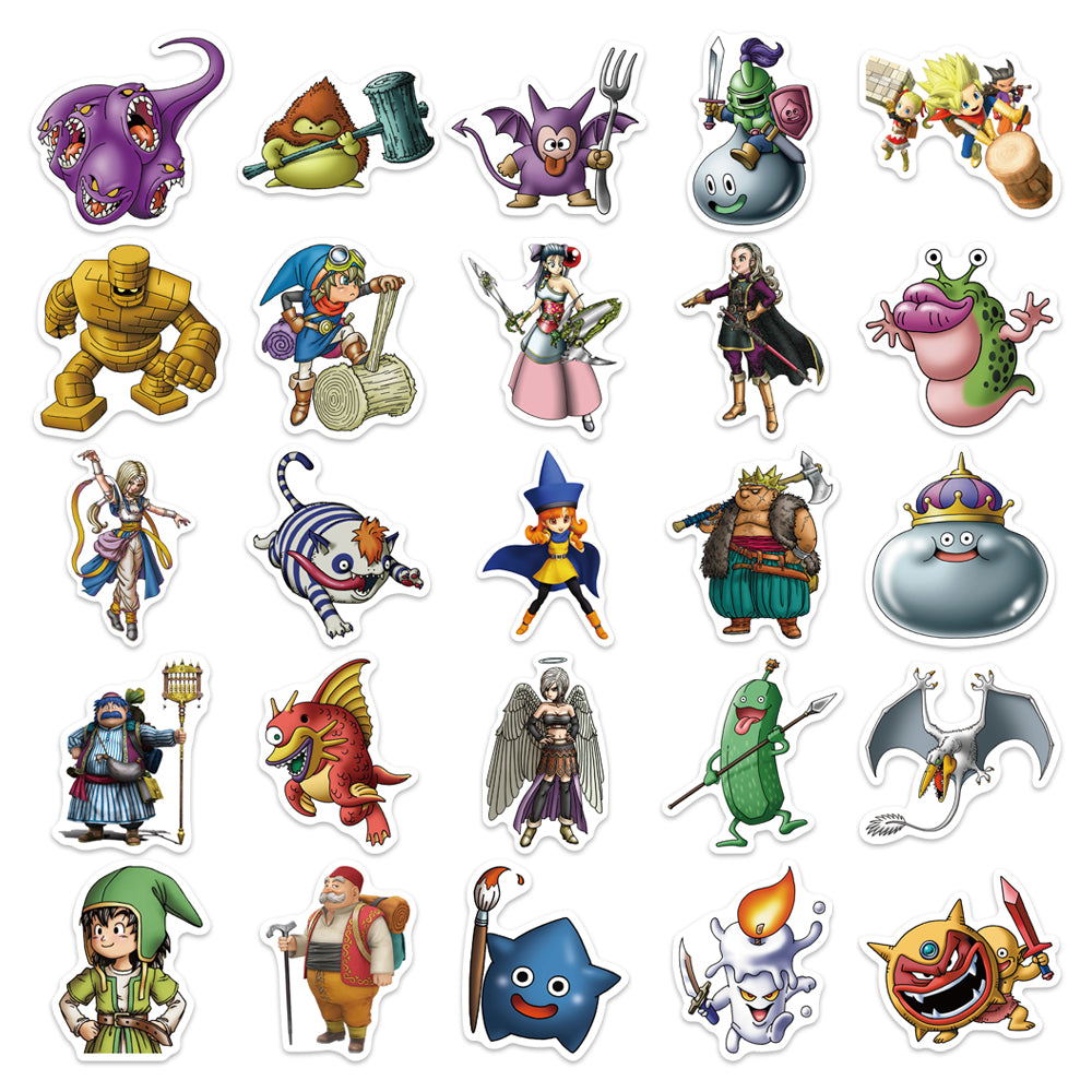 50pcs Dragon Quest 1 Doragon Kuesuto RPG Game Stickers