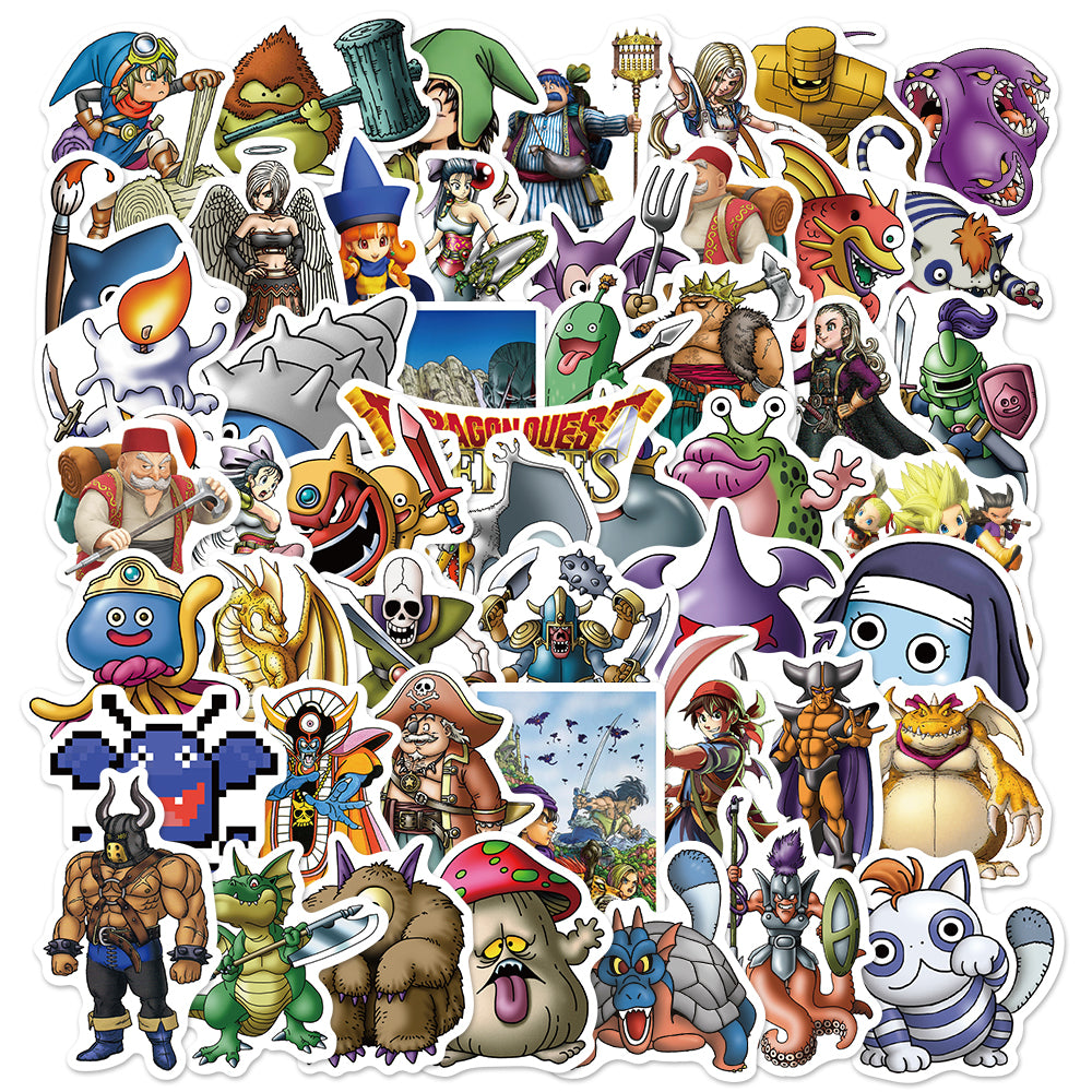 50pcs Dragon Quest 1 Doragon Kuesuto RPG Game Stickers