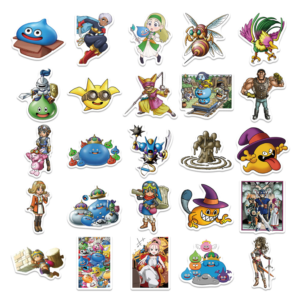 50pcs Dragon Quest 2 Doragon Kuesuto RPG Game Stickers