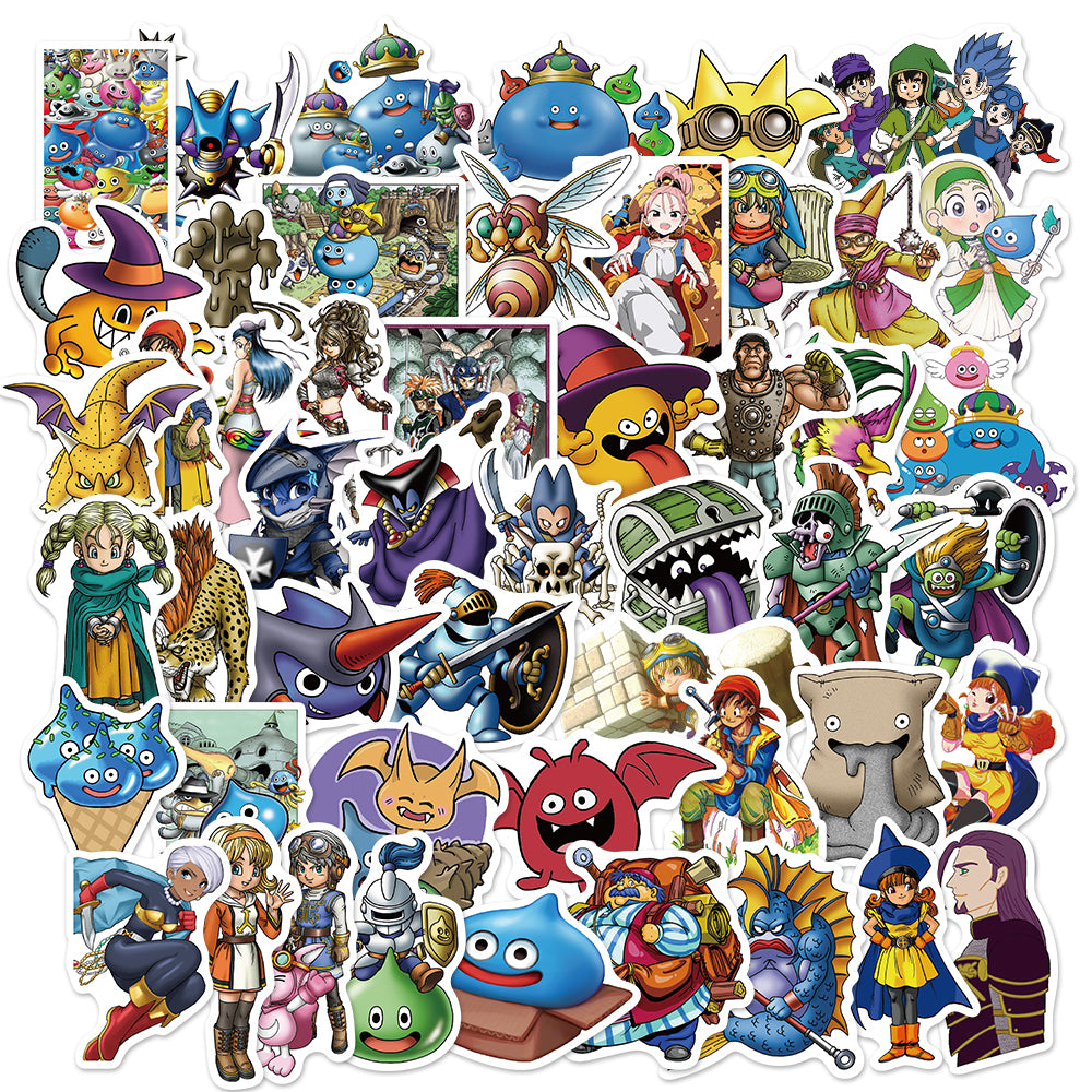 50pcs Dragon Quest 2 Doragon Kuesuto RPG Game Stickers