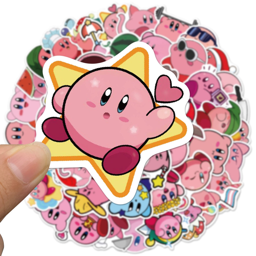 50pcs Kirby Action Adventure Games Stickers