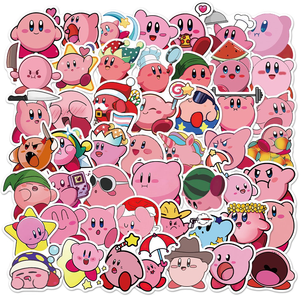 50pcs Kirby Action Adventure Games Stickers