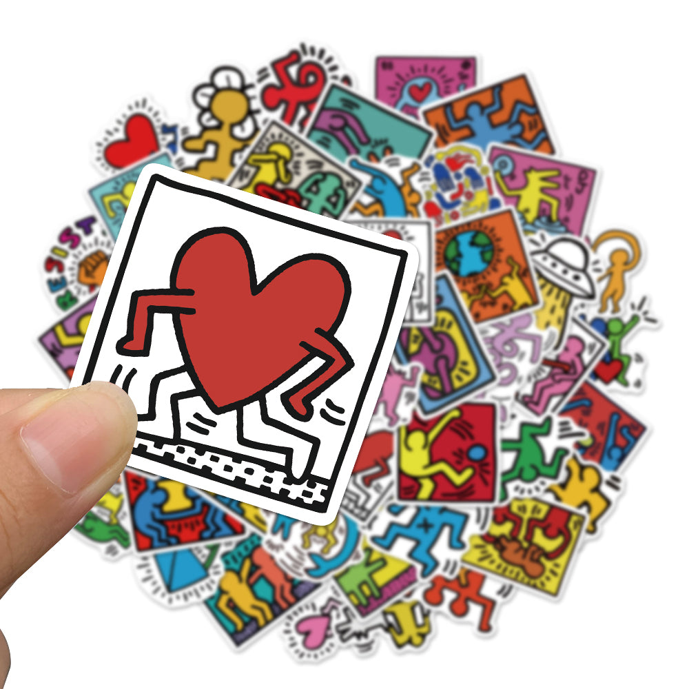 50pcs Keith Haring Fashion Brand Stickers