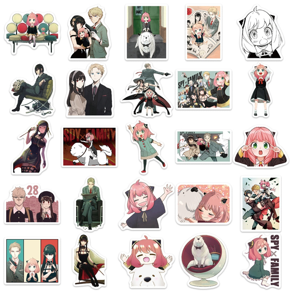 50pcs Spy x Family Japan Anime Stickers