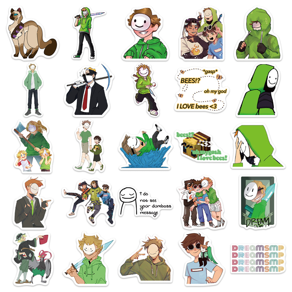 Smp Live Sticker 50pcs Dream SMP 1 Stickers – AU Sticker World