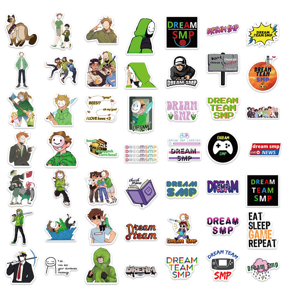 50pcs Dream SMP 1 Minecraft Stickers