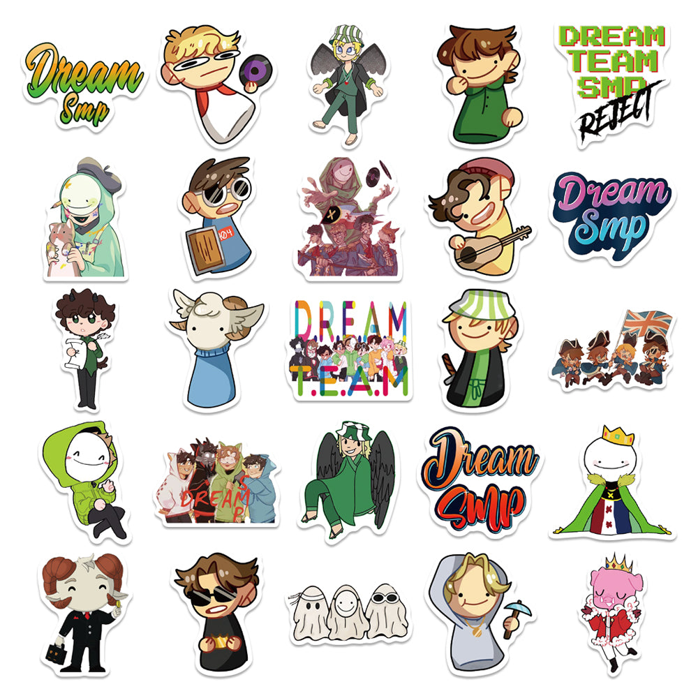 50pcs Dream SMP 2 Minecraft Stickers