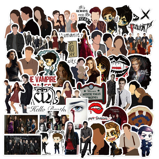 50pcs The Vampire Diaries 2 TV Show Stickers