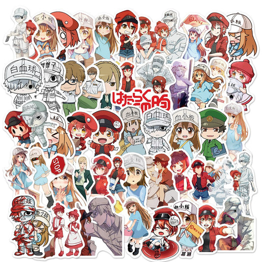 50pcs Cells at Work 1 Japan Anime Stickers