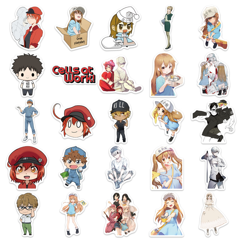 50pcs Cells at Work 2 Japan Anime Stickers