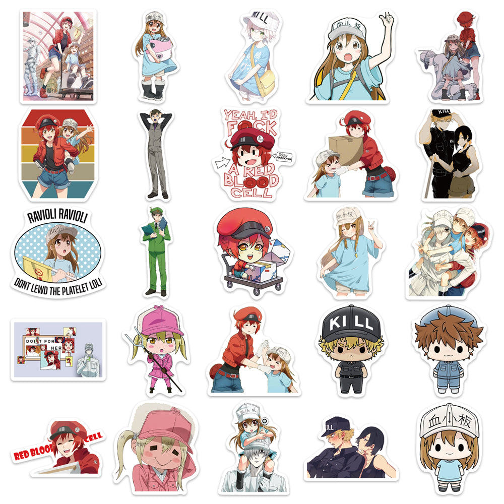 50pcs Cells at Work 2 Japan Anime Stickers