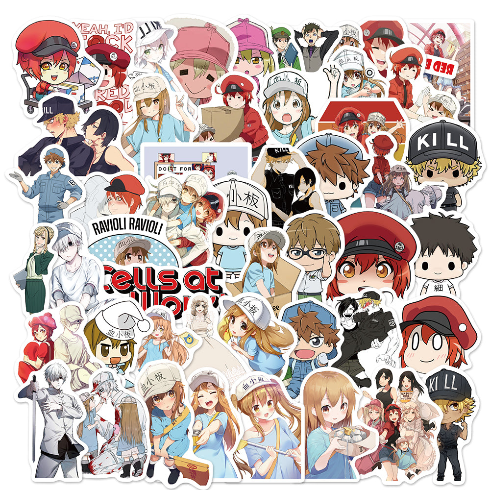 50pcs Cells at Work 2 Japan Anime Stickers