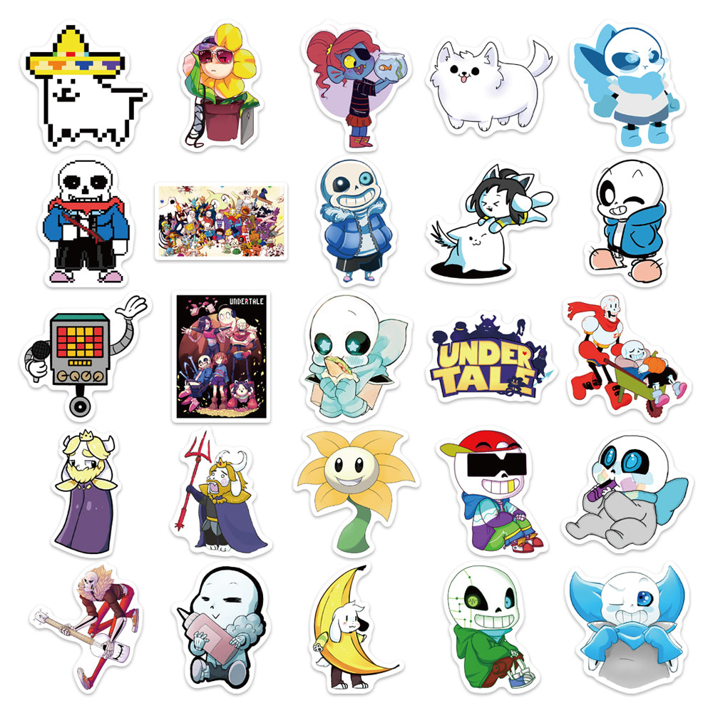 50pcs Undertale 1 Stickers – AU Sticker World