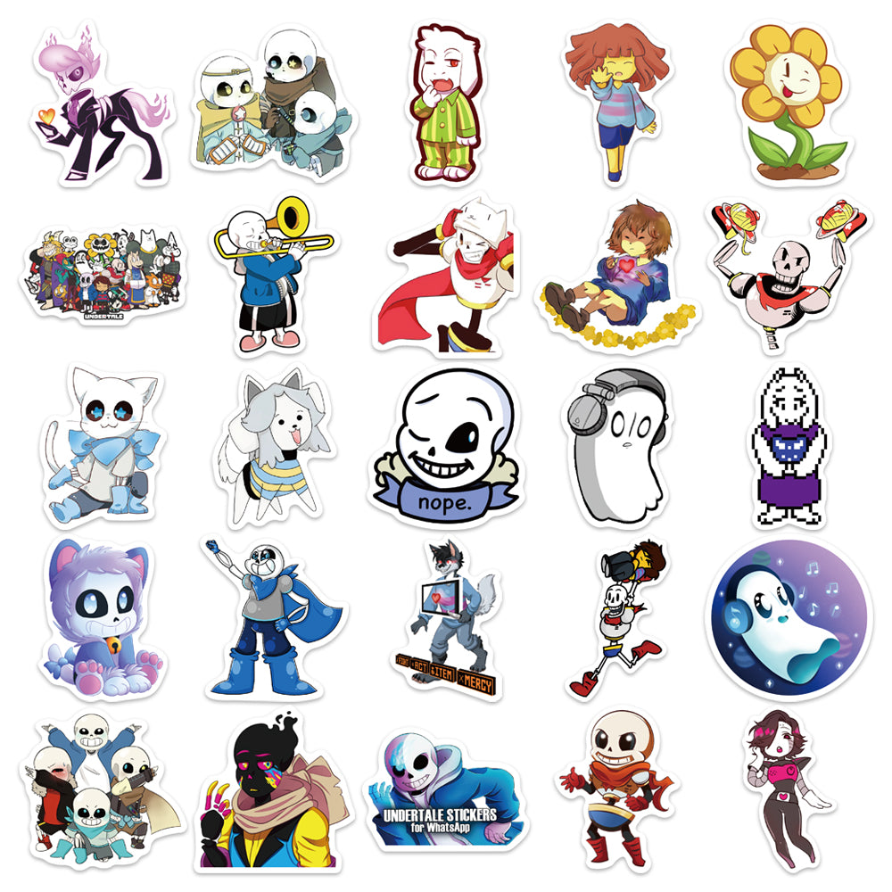 50pcs Undertale 1 Stickers – AU Sticker World