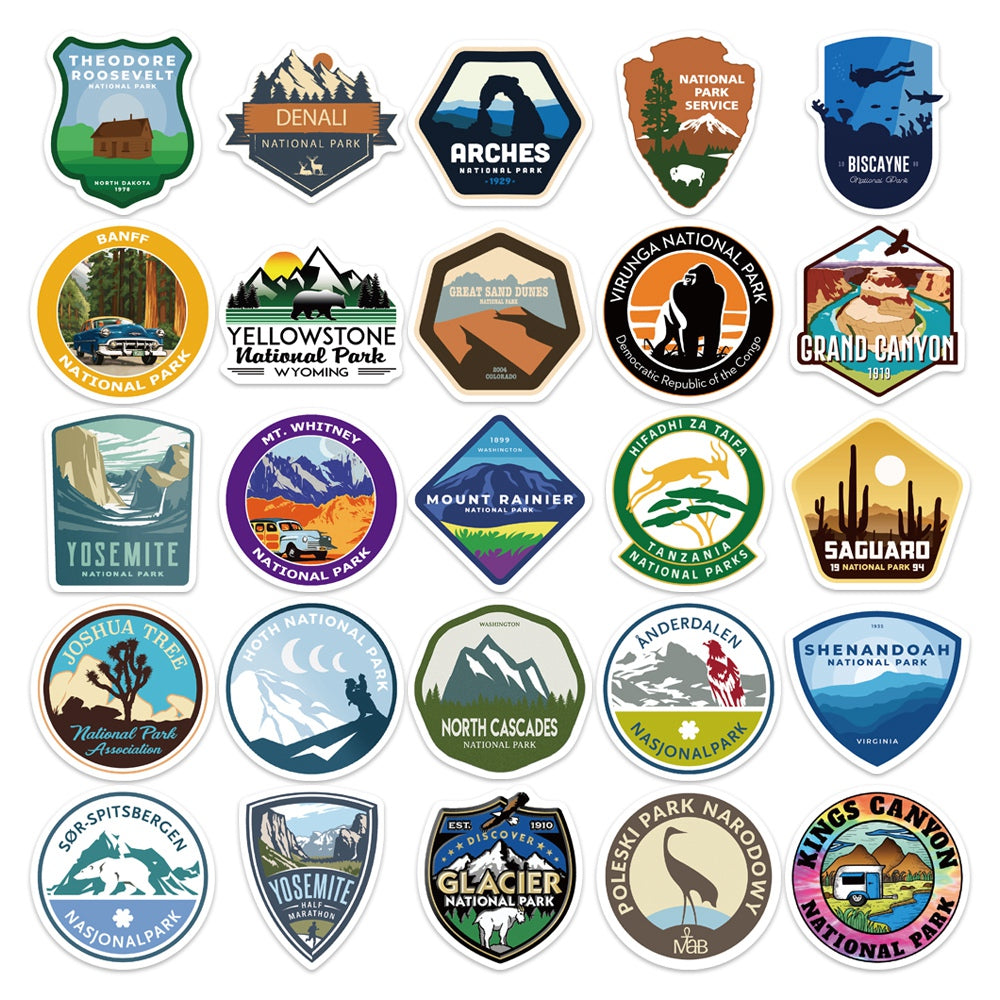 50pcs National Park 1 Denali Nature Scenery Stickers