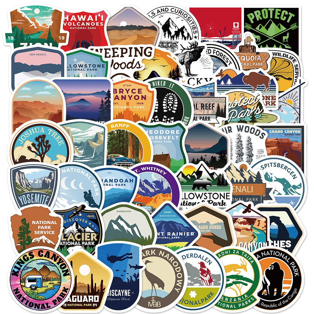 50pcs National Park 1 Denali Nature Scenery Stickers