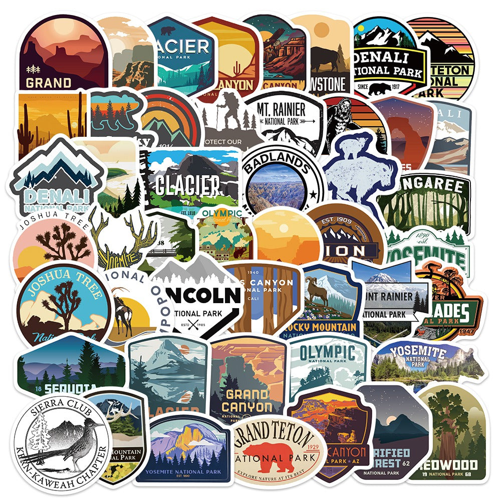 50pcs National Park 2 Denali Nature Scenery Stickers