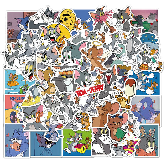 50pcs Tom and Jerry Cartoon Stickers