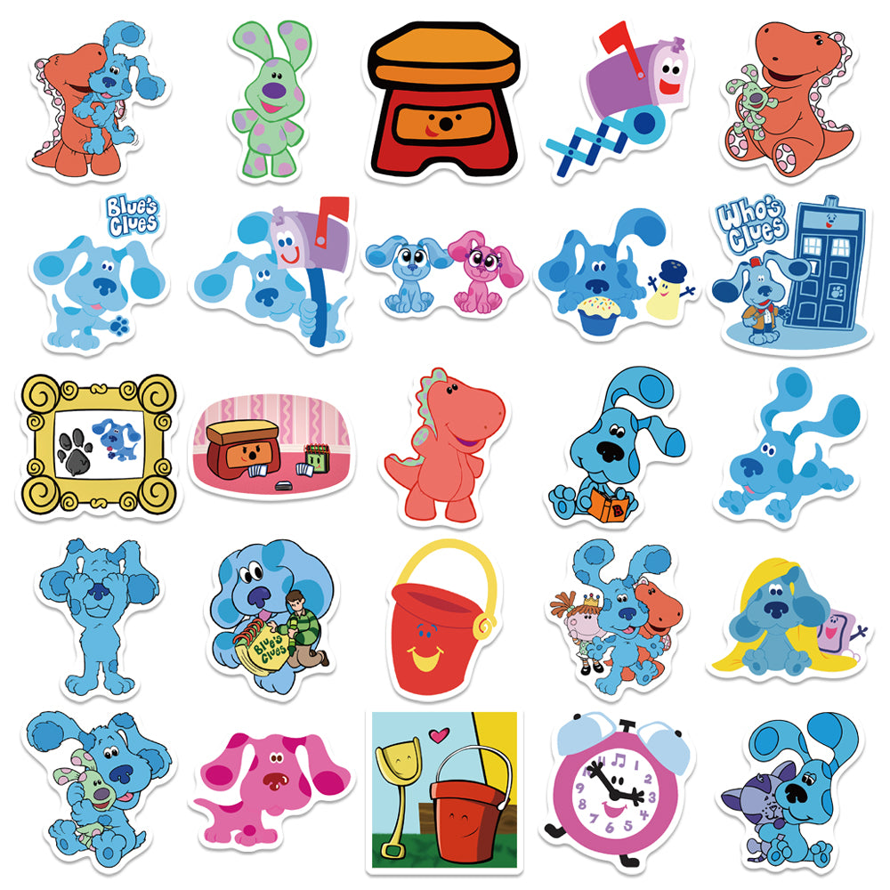 50pcs Blue's Clues Kids Cartoon Stickers