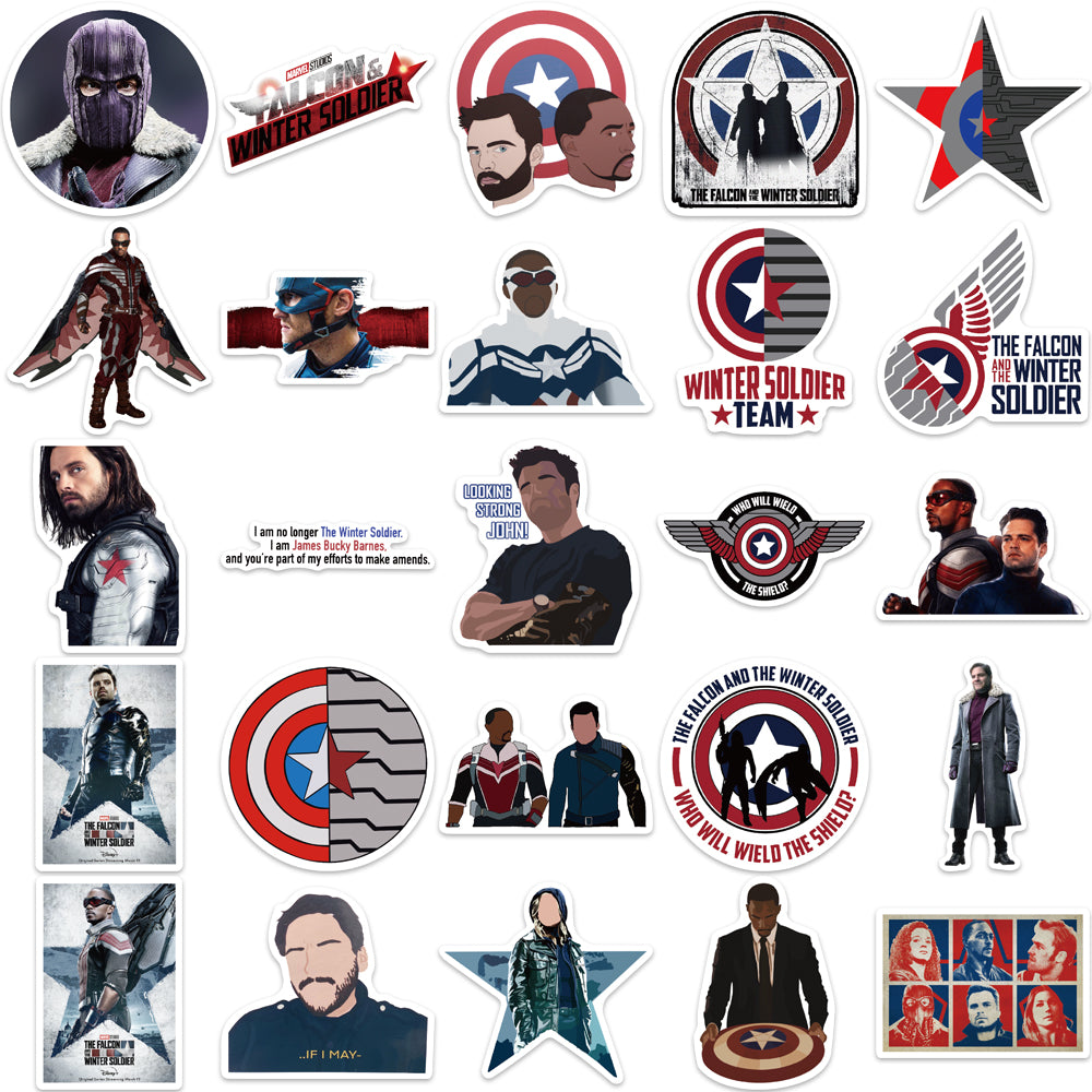 50pcs Falcon Winter Soldier US TV Series Stickers