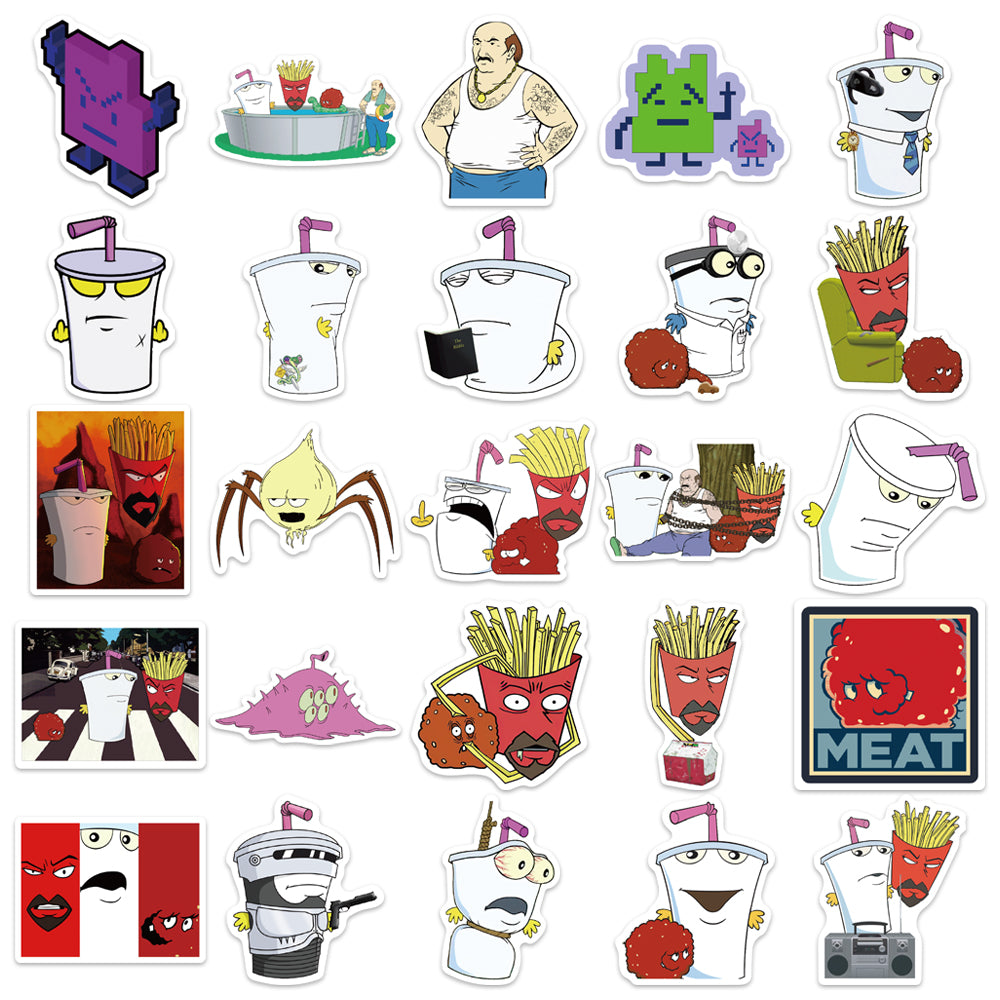 Food Hunger Sticker 50pcs Aqua Teen Hunger Force Stickers – AU Sticker World