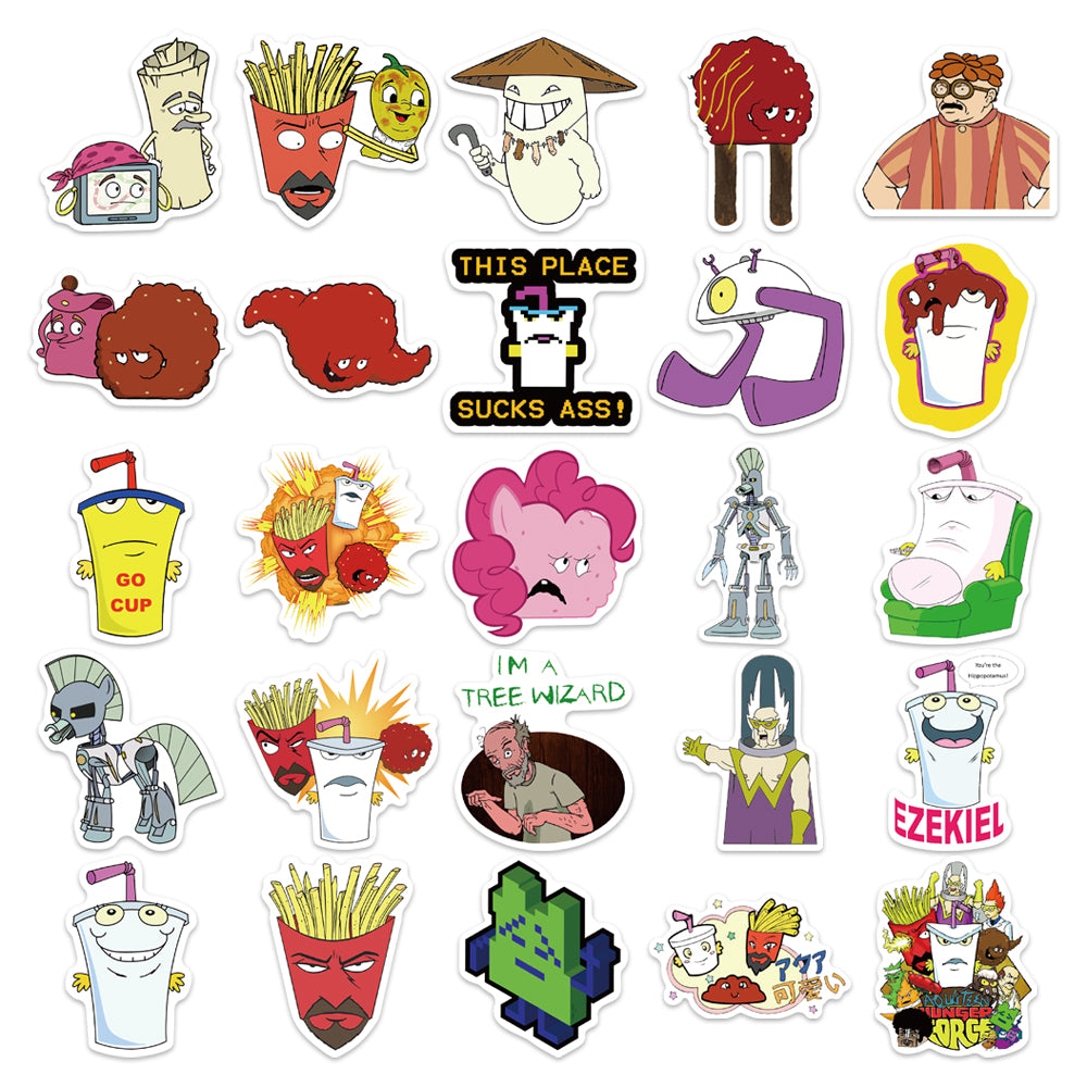 50pcs Aqua Teen Hunger Force Horror Cartoon Stickers