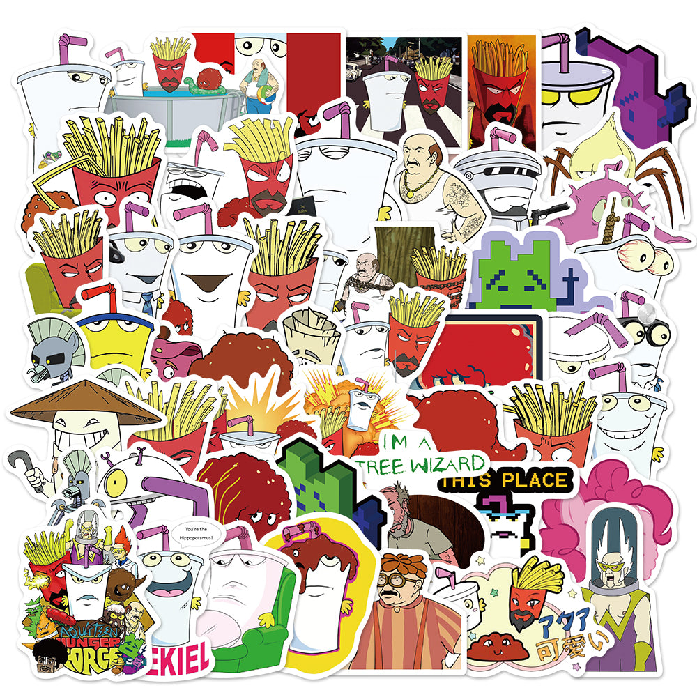 50pcs Aqua Teen Hunger Force Horror Cartoon Stickers