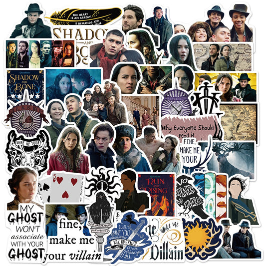 50pcs Shadow and Bone Fantasy Romance TV Show Stickers