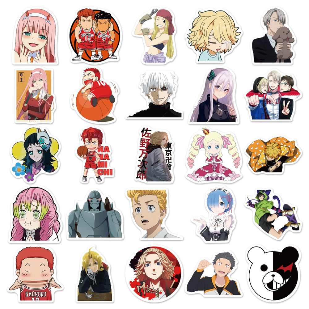 50pcs Anime Characters Collection 3 Demon Slayer Stickers