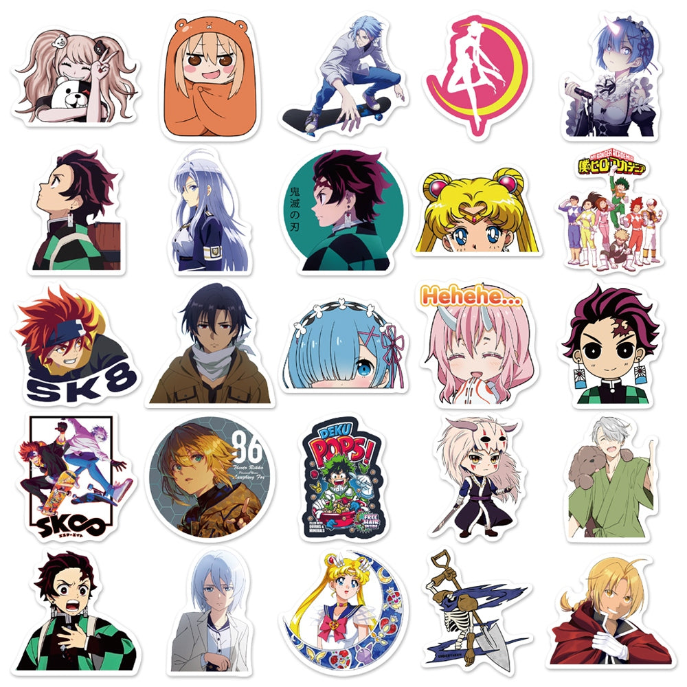 50pcs Anime Characters Collection 3 Demon Slayer Stickers