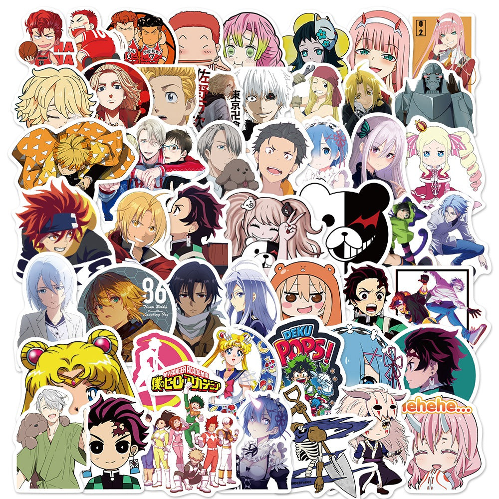 50pcs Anime Characters Collection 3 Stickers – AU Sticker World