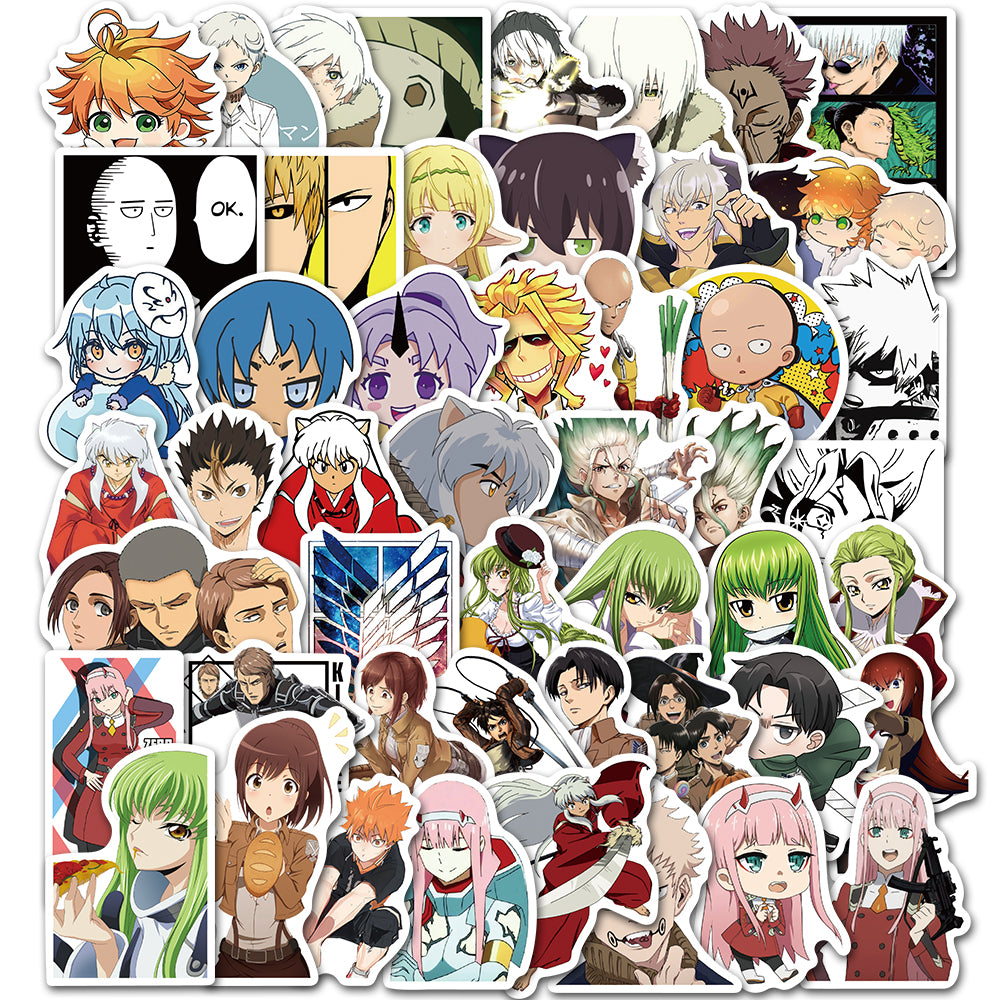 50pcs Anime Characters Collection 4 Stickers – AU Sticker World