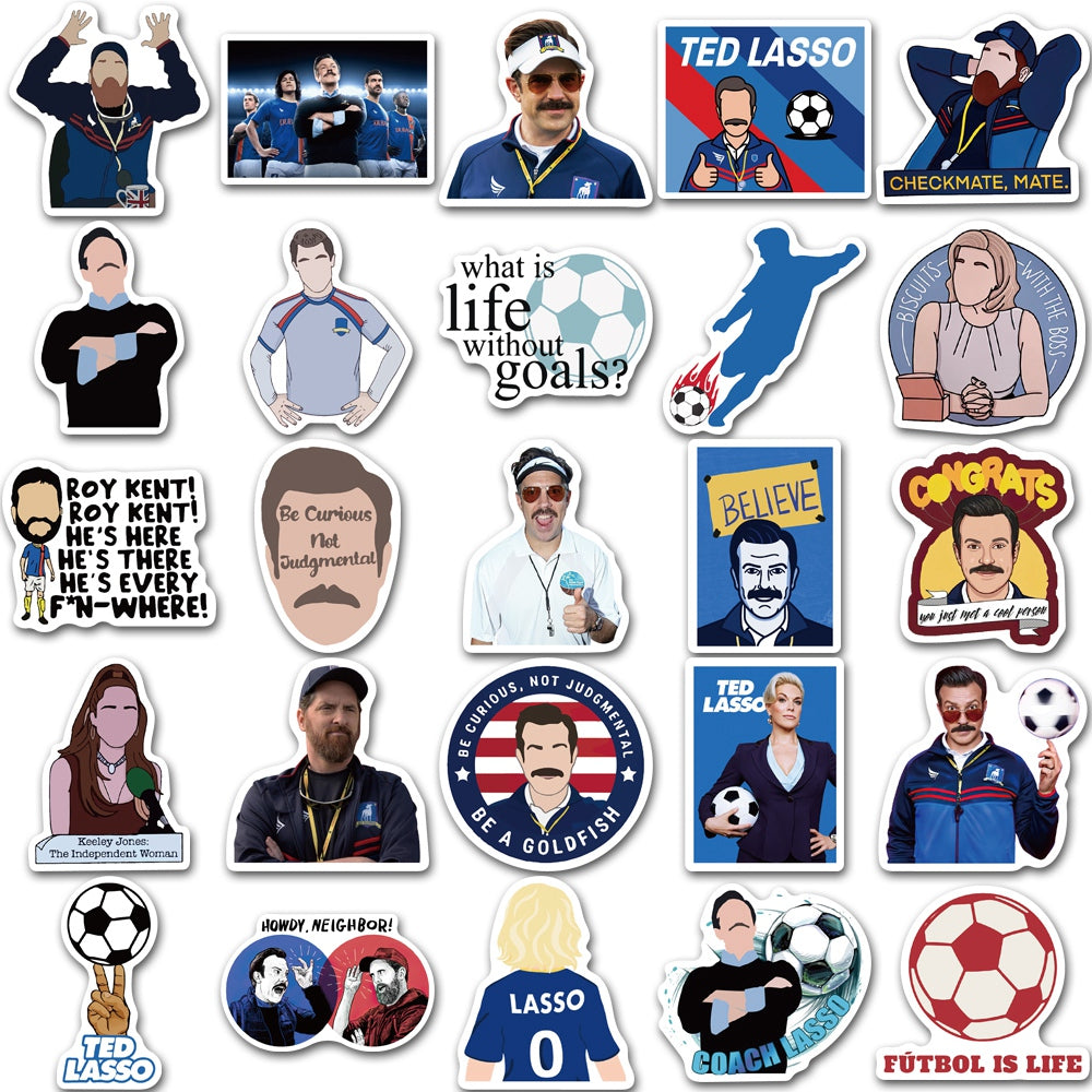 50pcs Ted Lasso 1 Soccer Sports TV Show Stickers