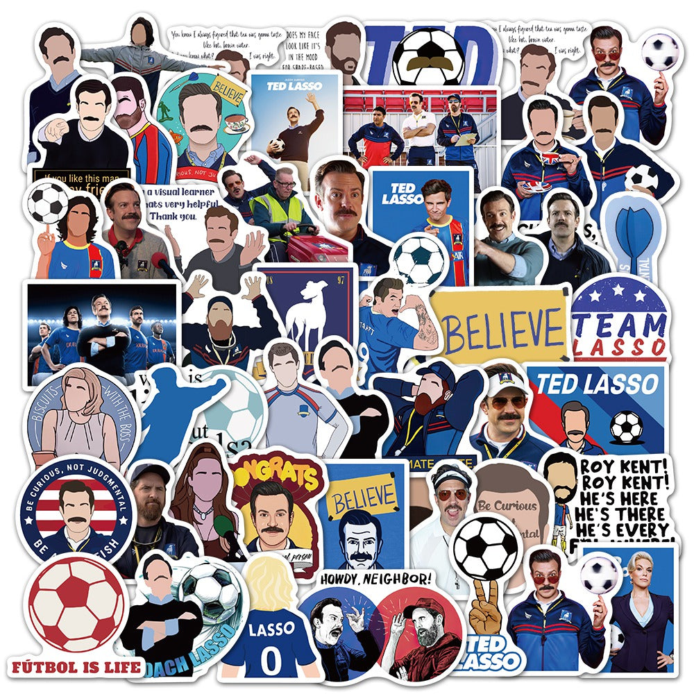 50pcs Ted Lasso 1 Soccer Sports TV Show Stickers