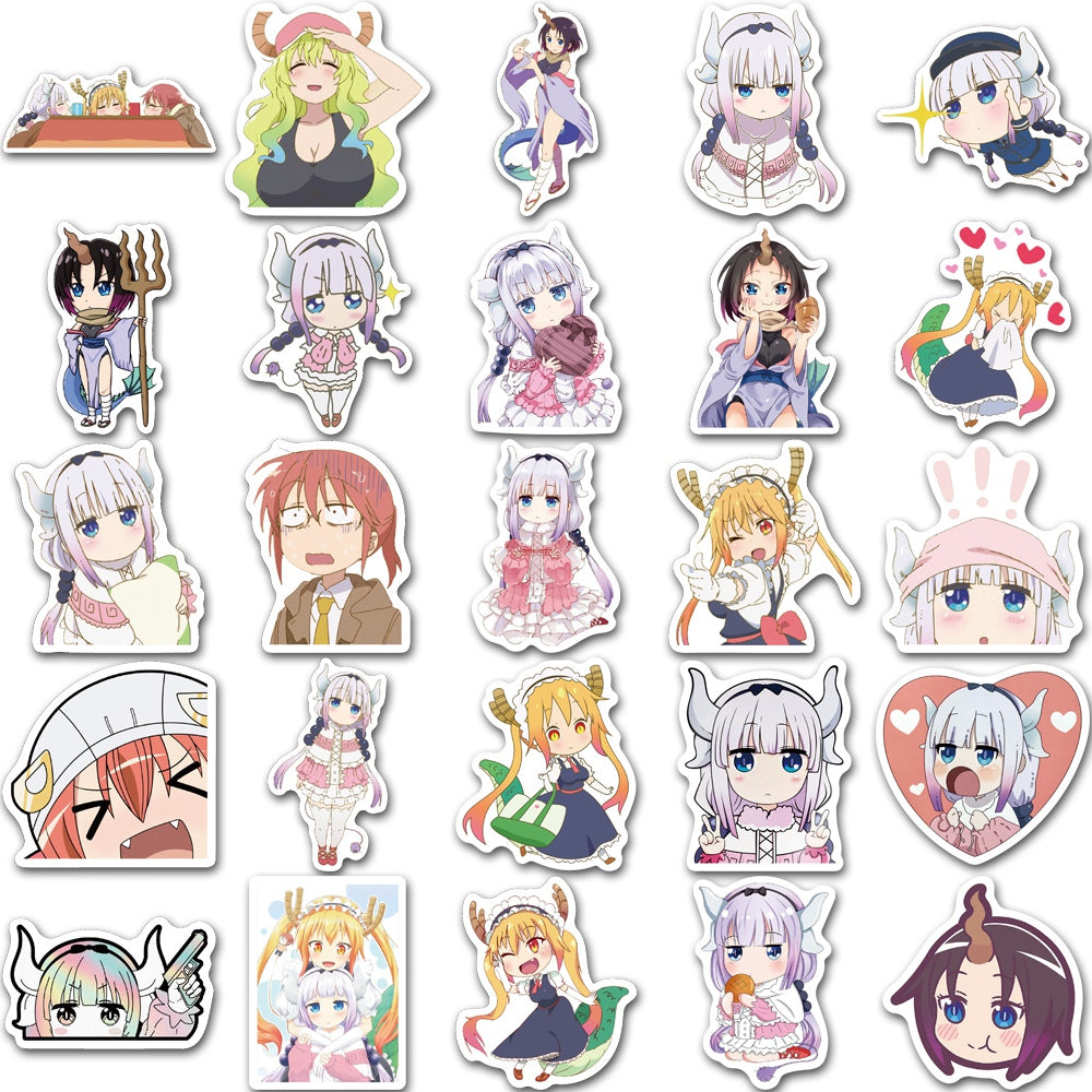 50pcs Kobayashi's Dragon Maid Japan Anime Stickers