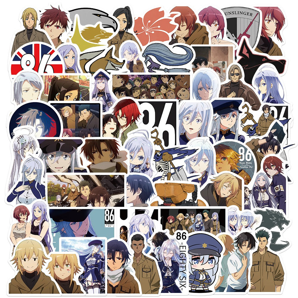 50pcs 86 Eighty Six Japan Anime Stickers