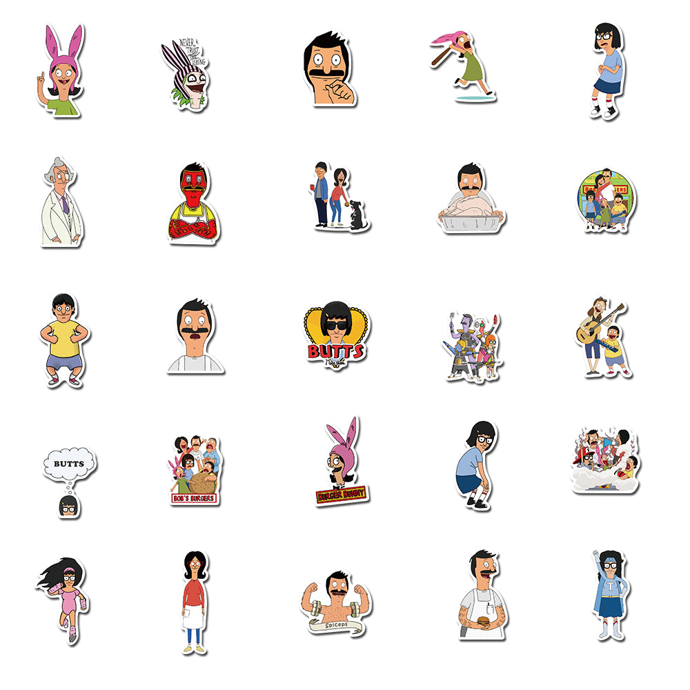 50pcs Bob's Burgers 2 Stickers